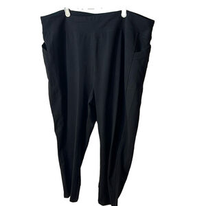 T by Talbots black petite cropped athletic leggings 3XP